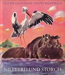 Nilpferd und Storch